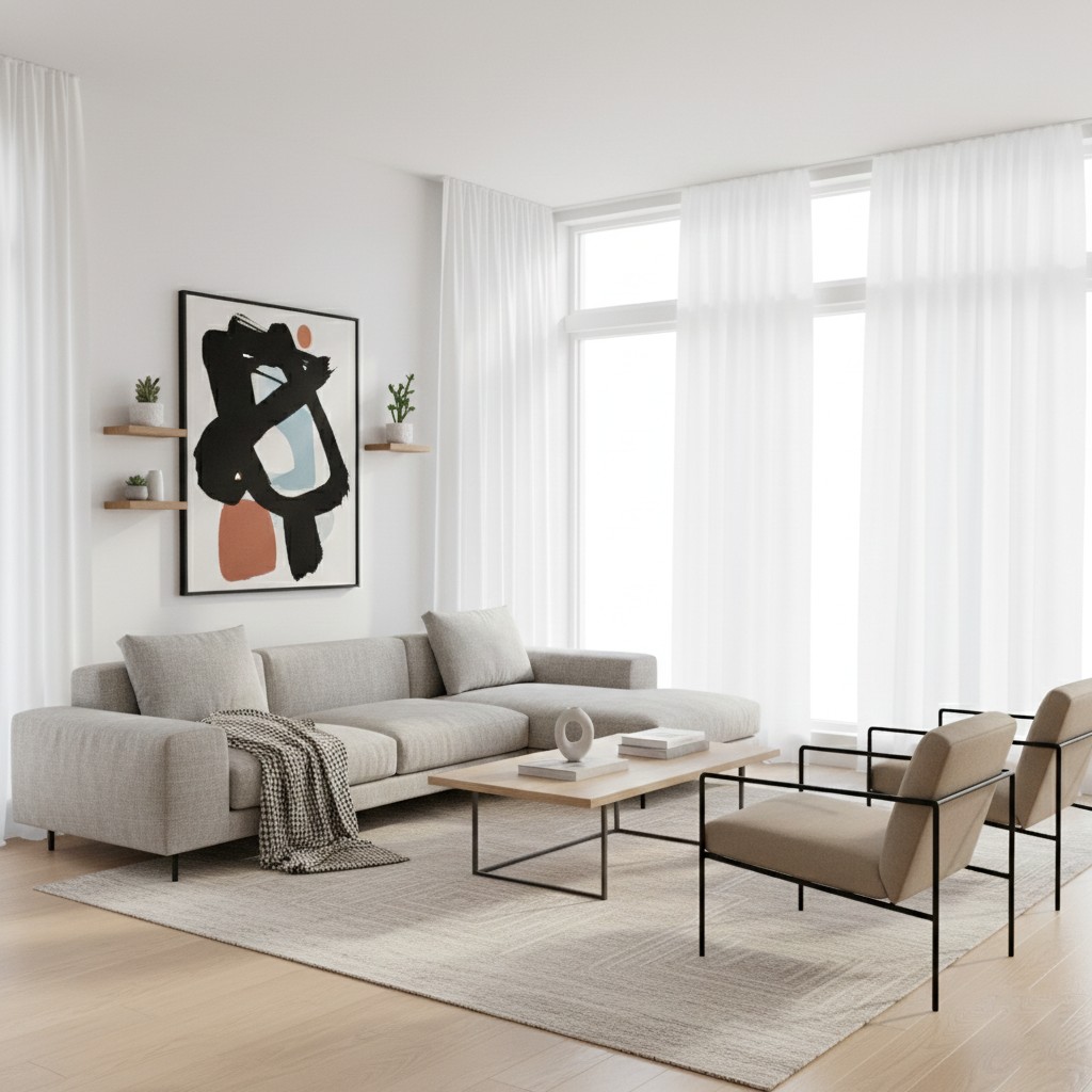 Contemporary living space design